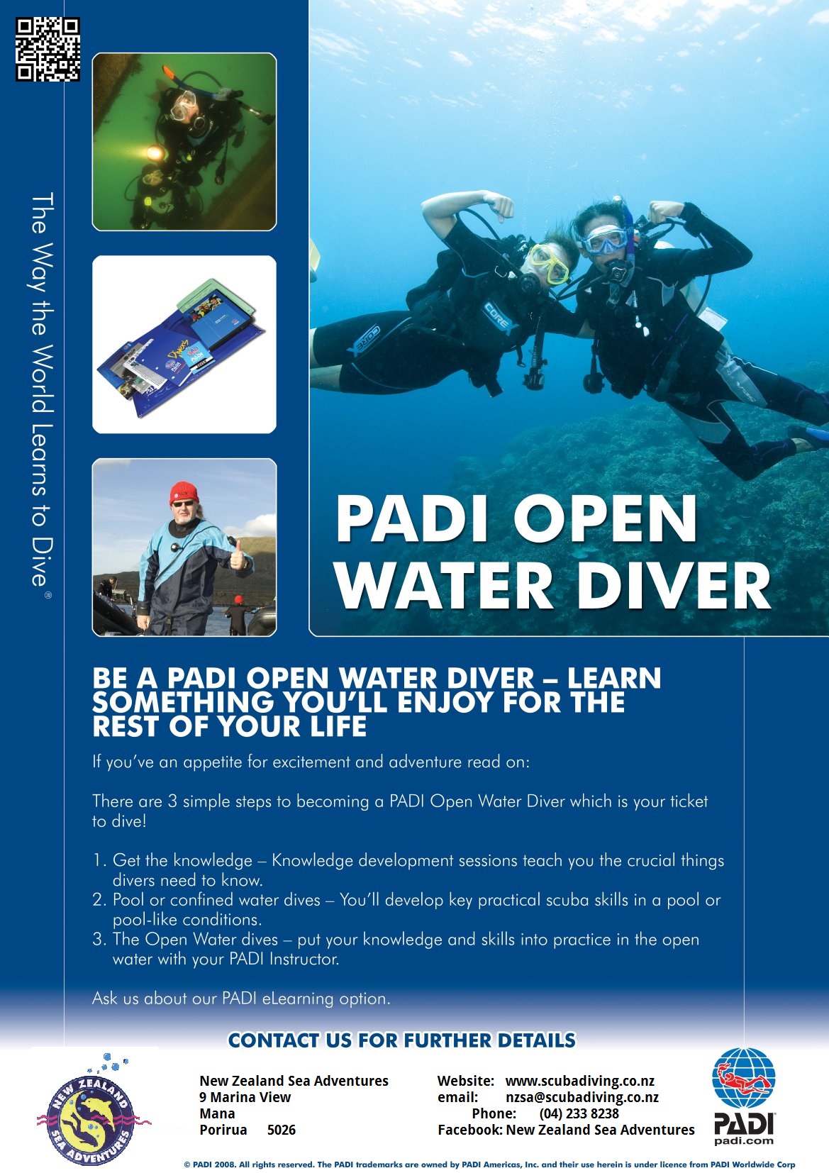 PADI Open Water Diver course Learn to SCUBA Dive!