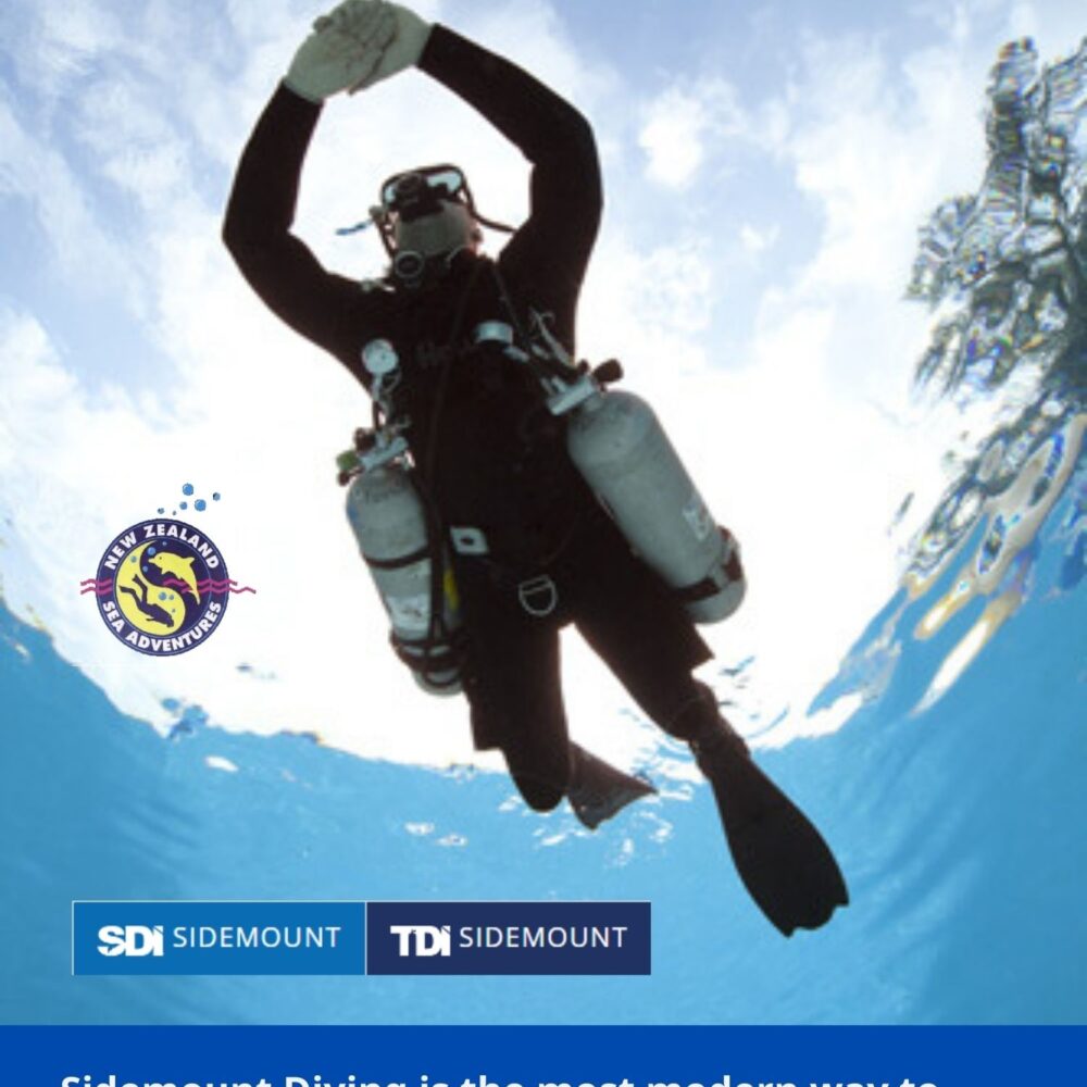 Sidemount dive courses wellington nz scuba diving technical diving tec sidemount